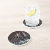 Kookplaat - Abstracte foto Zandsteen Onderzetter (Zijkant)