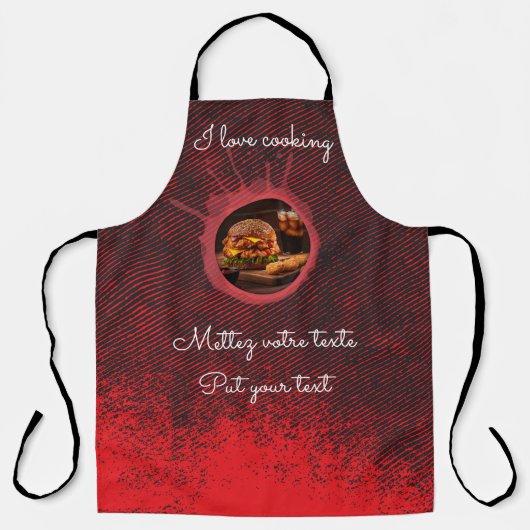 Kookplaat Grill Burger Barbecue Schort (Voorkant)