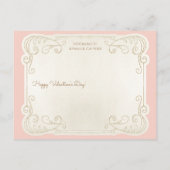  kookplaat met Gold Heart, kant en roze lint Briefkaart (Achterkant)