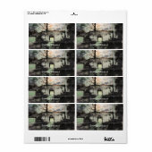 Kookplaat op de grond etiket (Full Sheet)