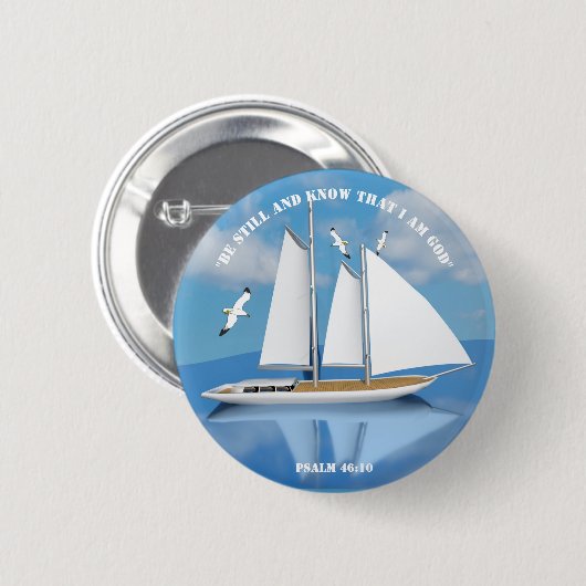 Kookplaat op kalm water ronde button 5,7 cm (Voorkant /achterkant)