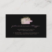 Kookplaat roos goudglitter bakkerij visitekaartje (Achterkant)