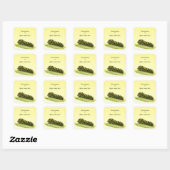 Kookplaat van de derde pijler vierkante sticker (Vel)