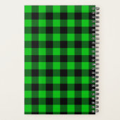 Kookplanner met groen ruitenontwerp planner (Achterkant)
