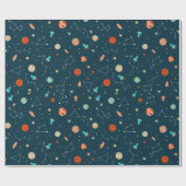 Kookplaten blauw buitenkant cadeaupapier (Vlak)