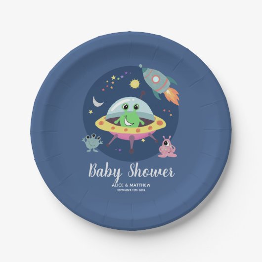 Kookplaten Bord voor Alien Baby shower (Voorkant)