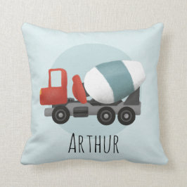 Kookplaten Cute Blue Construction Cement Mixer Kin Kussen