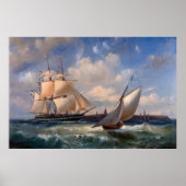 Kookplaten op een ruw Zee Poster (Voorkant)