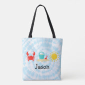 Kookplaten Waterverf Beach Trio Tie Dye Canvas tas (Achterkant)