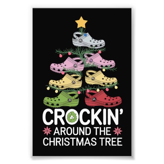 Kookpot bij de Kerstboom Foto Afdruk (Voorkant)