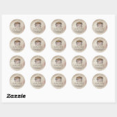 Kookpot goud getextureerd ronde sticker (Vel)