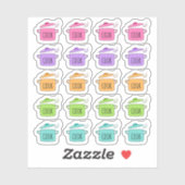 Kookpot koken en maaltijd voorbereiding Planner Sticker (Vel)