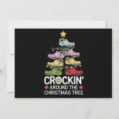 Kookpot rond de kerstboom feestdagenkaart (Voorkant)