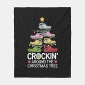 Kookpot rond de kerstboom fleece deken (Voorkant)