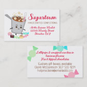 Kookpot snoep van Kawaii, waarin suikerbieten word Visitekaartje (Voorkant / Achterkant)