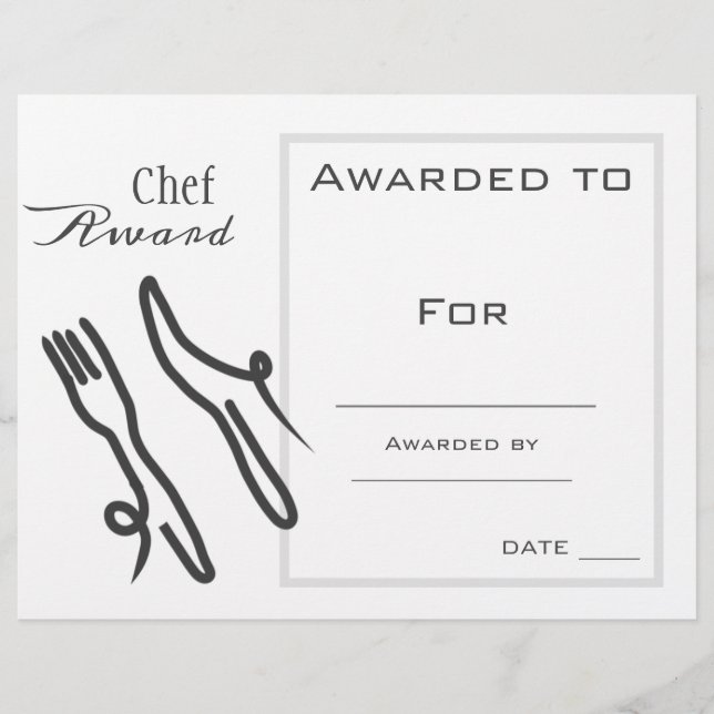 Kookprijs Chef-prijs (Voorkant)