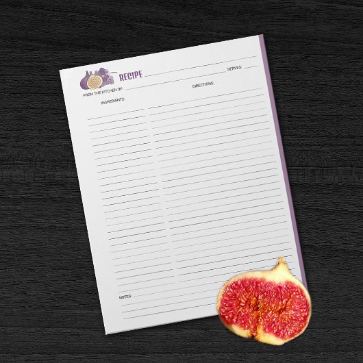 Kookrecept Notitieblok