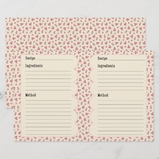 kookrecepten briefpapier (Voorkant / Achterkant)