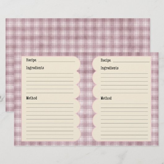 kookrecepten briefpapier (Voorkant / Achterkant)