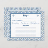 Kookreceptkaart met heilig motief tegels lijst (Voorkant / Achterkant)