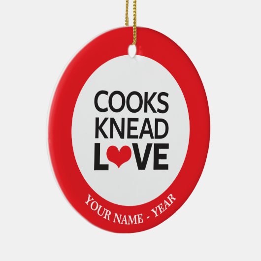 Kooks Knead Love Keramisch Ornament (Rechts)