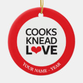 Kooks Knead Love Keramisch Ornament (Voorkant)