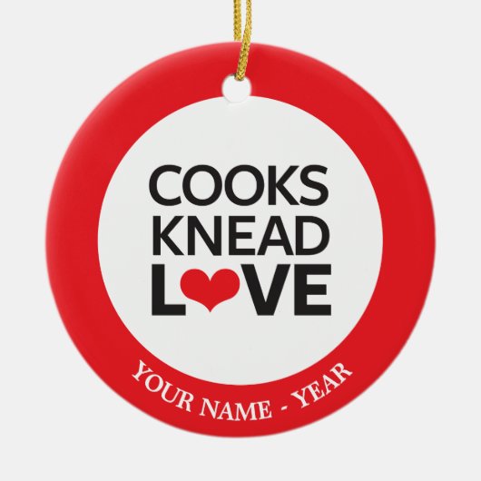 Kooks Knead Love Keramisch Ornament (Voorkant)