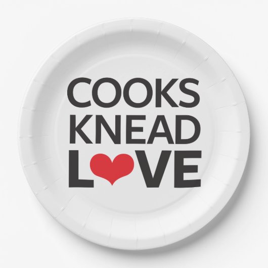 Kooks Knead Love Papieren Bordje (Voorkant)