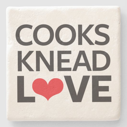 Kooks Knead Love Stenen Onderzetter (Voorkant)