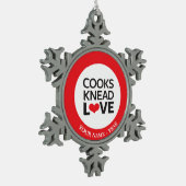 Kooks Knead Love Tin Sneeuwvlok Ornament (Links)