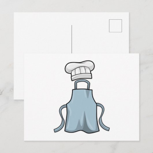 Kookschort en kookmuts briefkaart (Voorkant / Achterkant)