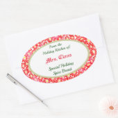 Kooksticker voor Kerststerbakkerij Ovale Sticker (Envelop)