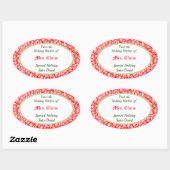 Kooksticker voor Kerststerbakkerij Ovale Sticker (Vel)