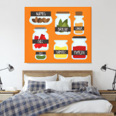 Kookstijl met kleurrijke kruiden canvas afdruk (Insitu (Slaapkamer))