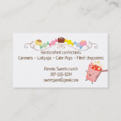 Kooksuiker, snoep, suikerbolletjes, visitekaartje (Achterkant)