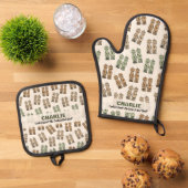 Kookt Het Goed Gepersonaliseerd  Ovenwant & Pannenlap Set (Top down)