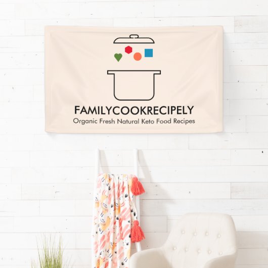 Kookt pot geometrisch voedsel in keto spandoek (Insitu)