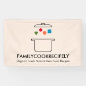 Kookt pot geometrisch voedsel in keto spandoek (Horizontaal)