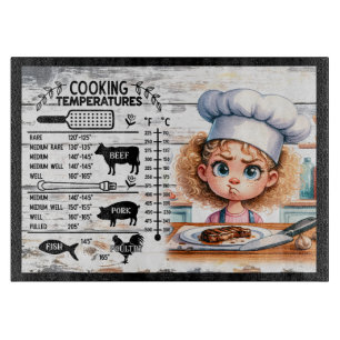 Kooktemperatuur Gids voor Vlees – Cute Kid Chef Snijplank