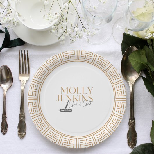 Kookthema vrijgezellenfeest papieren bordje