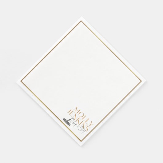 Kookthema vrijgezellenfeest servetten (Hoek)