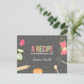 Kookverjaardag Recipe-kaart bakpartij Keuken Briefkaart (Staand voorkant)