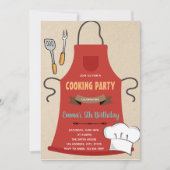 Kookverjaardagskaartuitnodiging Kaart (Voorkant)