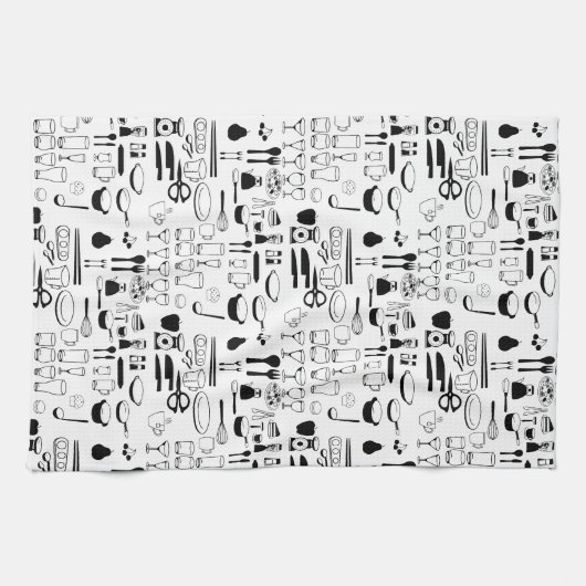 Kookware Black White Theedoek (Horizontaal)