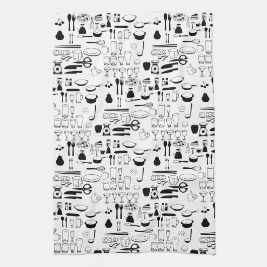 Kookware Black White Theedoek (Verticaal)