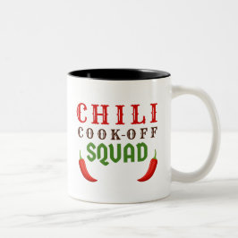 Kookwedstrijd Chili Cook Off Squad Tweekleurige Koffiemok