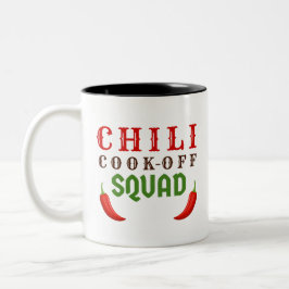 Kookwedstrijd Chili Cook Off Squad Tweekleurige Koffiemok