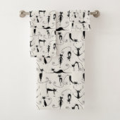 Kooky Black Cats Bad Handdoek (Insitu)