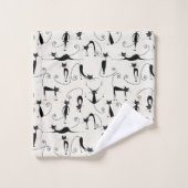 Kooky Black Cats Bad Handdoek (Wasdoekje)