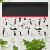 Kooky Black Cats Theedoek (Gevouwen)